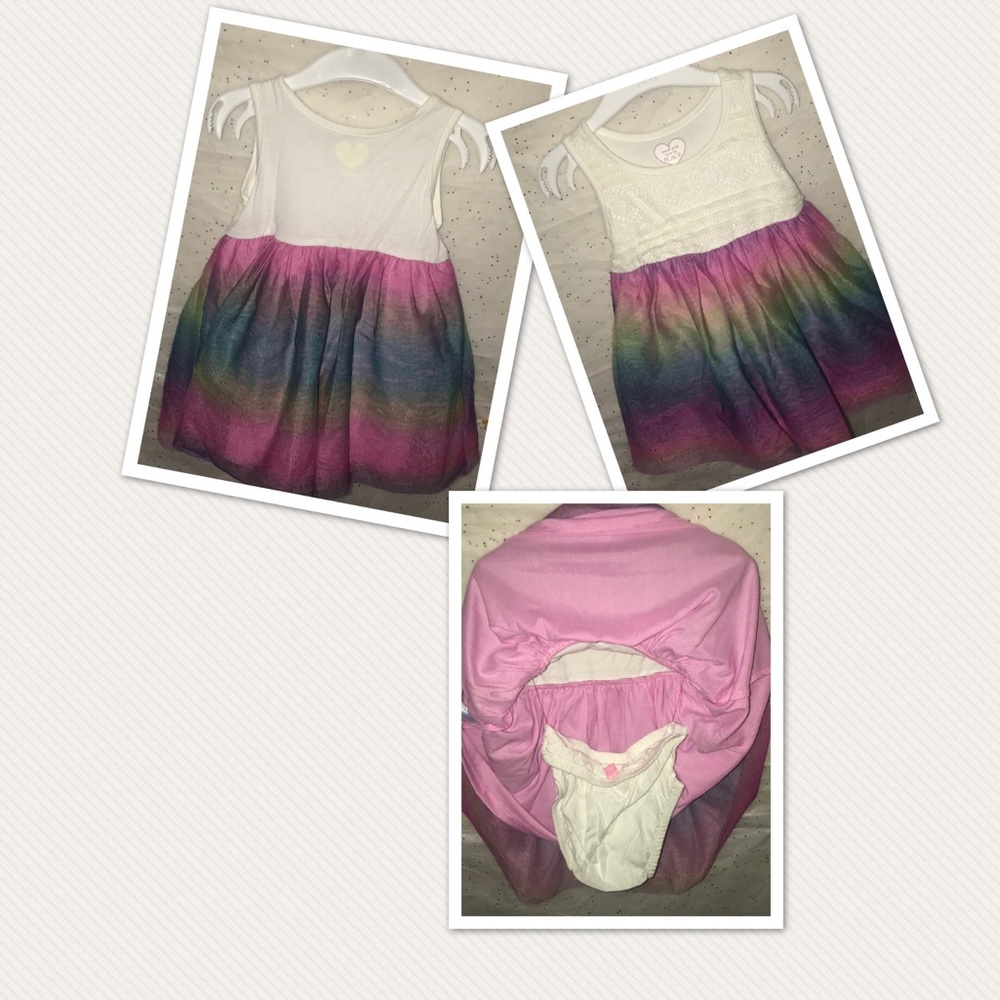Rainbow design infant dress